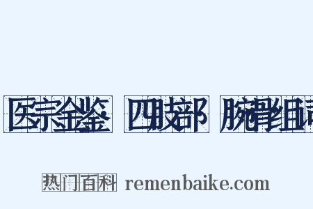 医宗金鉴·四肢部·腕骨组词是什么意思的图片